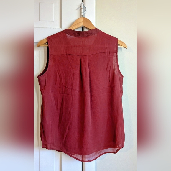 Tommy Hilfiger Rust Ruffle Blouse - Picture 2 of 5